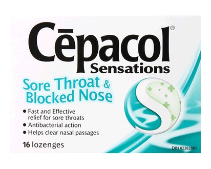 Cepacol Sensations Sore Throat Blokd Nose 16 Pk - 00232