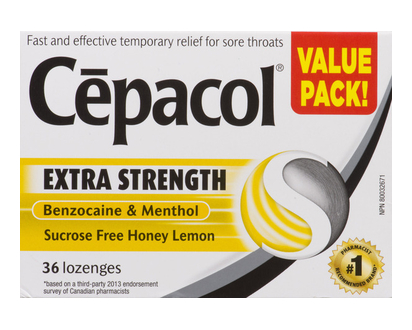 Cepacol Loz Es Sugar Free Honey Lemon 36 Pk - 90372