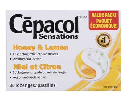 Cepacol Sensations Honey&Lemon Lozenge 36 Pk - 98909