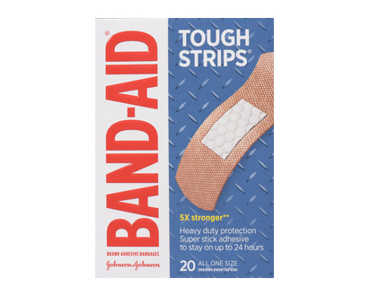 J&J Band Aid Tough Strips 20 Pk - 04408