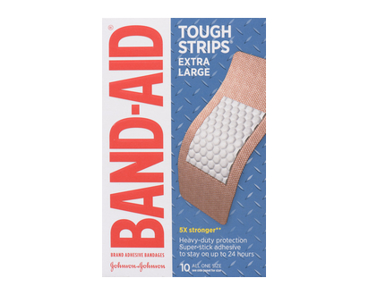 J&J Band Aid Tough Strips Extra Large 10 Pk - 04424