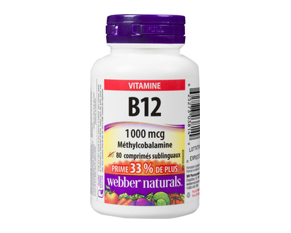Webber Vit B12 Methylcobalamin 1000Mcg 80 Pk - 03814