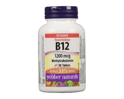 Webber Vitamin B12 Methy1200 Mcg Bns Tab 80 Pk - 03822