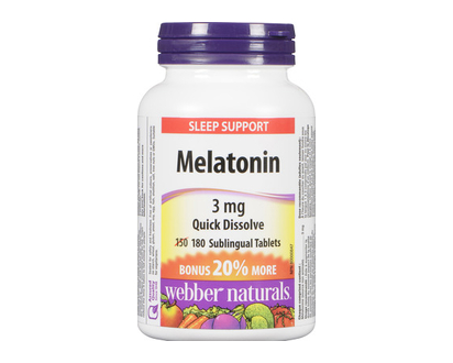 Webber Melatonin Easy Dissolve 3Mg Bns 180 Pk - 03825