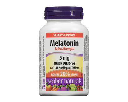 Webber Melatonin Xst 5Mg Bns 120+24 144 Pk - 03826