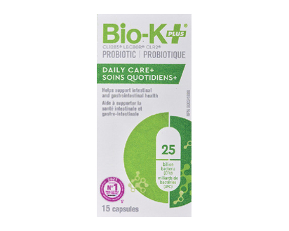 Bio K Daily Care 25B Caps 15 Pk - 01601