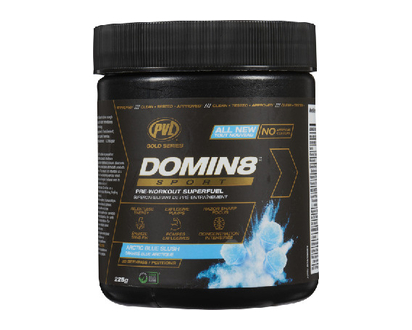 Pvl Domin8 Sprt Pre Workout Pwdr Blu Slush 255 Gr - 60701