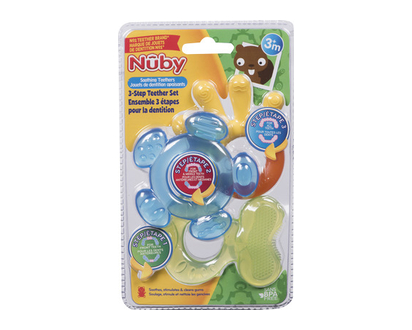Nuby 3 Stage Teether Set 3 Pk - 53663