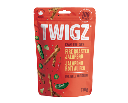 Twigz Pretzels Fire Roasted Jalapeno 130 Gr - 21337