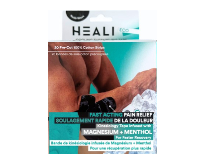 Heali Magn & Menth Black Cotton Roll 20 Pk - 11041