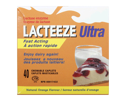 Lacteeze Ultra Chewable Tablets Orange 40 Pk - 00630