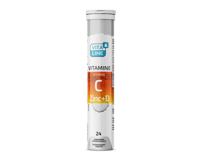 Vitaline Vit C+Zinc+D Effervescent 24 Pk - 80221
