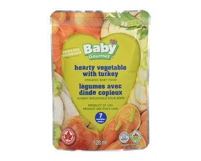 Baby Gourmet Hearty Vegetable With Turkey 128 Ml - 00055