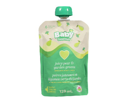 Baby Gourmet Juicy Pear & Garden Greens 128 Ml - 00058