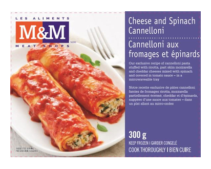 M&M Cannelloni Cheese And Spinach 300 Gr - 00885