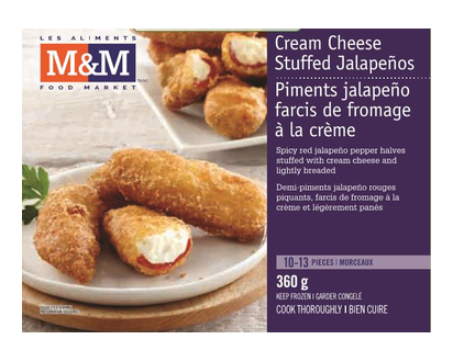 M&M Cream Cheese Stuffed Jalapenos 360 Gr - 01181