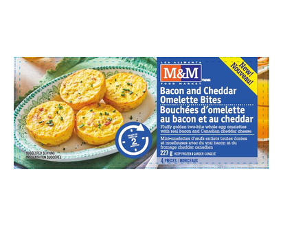M&M Bacon And Cheddar Omelette Bites 227 Gr - 02051