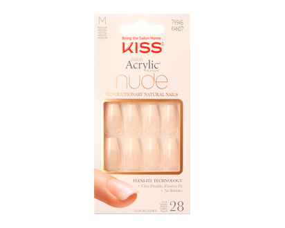 Kiss Salon Acrylic Nude Nails Leilani 1 Un - 79945