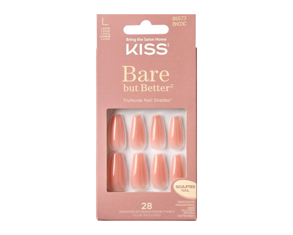 Kiss Barebutbetter Nails Nude Glow 1 Un - 86573