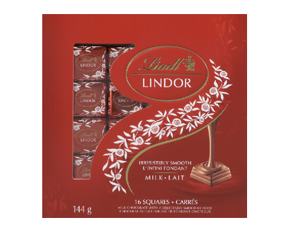 Lindor Squares Box Milk 144 Gr - 01216