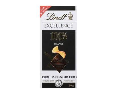 Lindt Excellence Bar 100% Orange 50 Gr - 01519