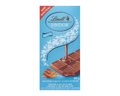 Lindt Lindor Bar Milk Caramel Sea Salt 100 Gr - 01617