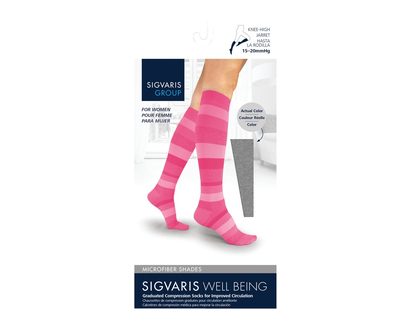 Sigvaris 143C Microfiber 15-20 W B Pnkstrp 1 Pr - 23237