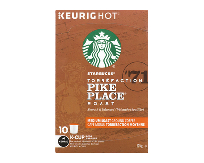 Starbucks Coffee Pike Place Roast K Cups 10 Pk - 90468