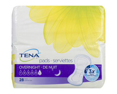 Tena Sensitive Care Pads Overnight Sz8 28 Pk - 54282