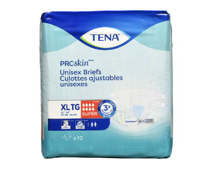 Tena Briefs Super Xl 12 Pk - 54335