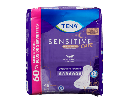 Tena Sensitive Care Pads Overnight Sz8 45 Pk - 54340