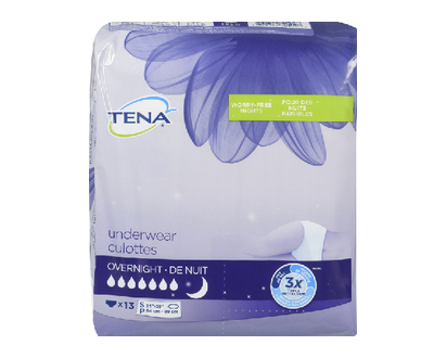 Tena Overnight Underwear Small 13 Pk - 72102