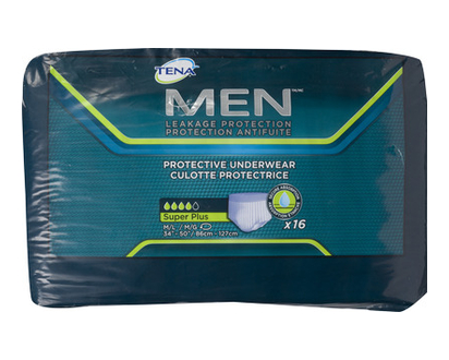 Tena Men Max Plus Underwear Large 16 Pk - 81780