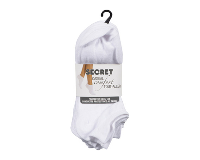 Secret No Show W Tab White 6 Pk - 02847