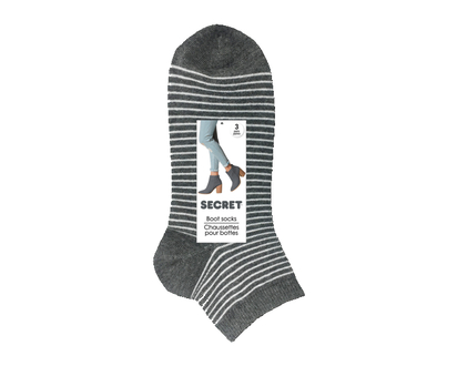 Secret Bootie Grey 3 Pr - 17094