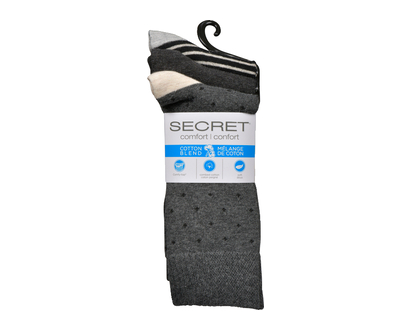 Secret Fash Crew Grey 3 Pr - 89812