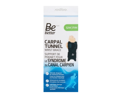 Be Better Carpal Tunnel Wrist Brace Sm Md 1 Un - 40636