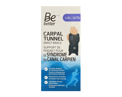 Be Better Carpal Tunnel Wrist Brace Lg Xl 1 Un - 40637