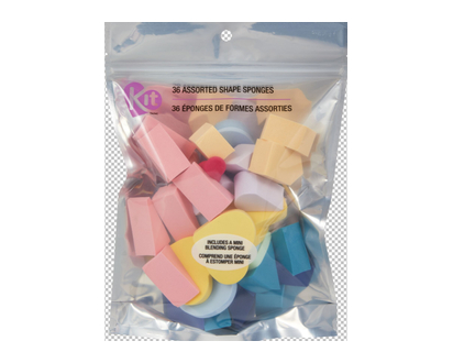 Kit Shaped Sponges Assorted 36 Pk - 60736