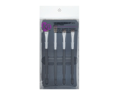 Kit 4Pc Mini Eye Brush Set W Pouch 1 Un - 60809