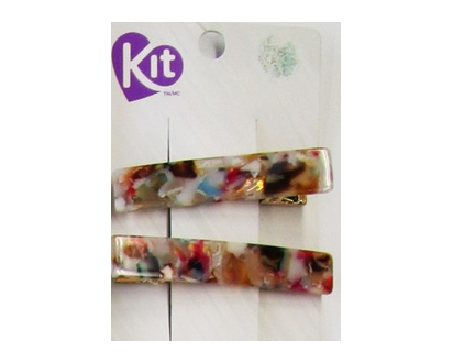 Kit Fashion Colour Tortoise Clips 2 Pr - 61051