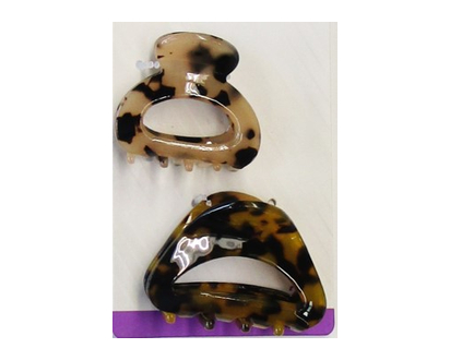 Kit Fashion Tortoise Claw Clips 2 Pr - 61055