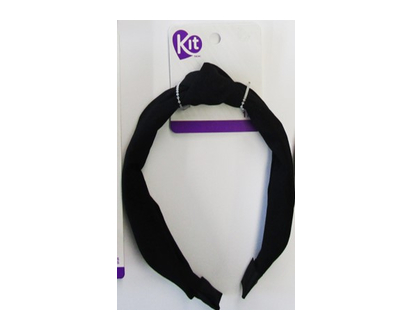 Kit Blk Fabric Knotted Headband 1 Un - 61061
