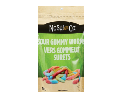 Nosh & Co Bagged Candy Gummi Sour Worms 275 Gr - 80060