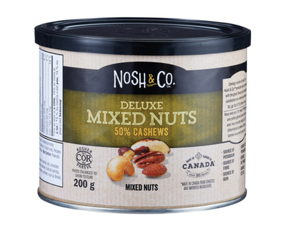 Nosh&Co Deluxe Mixed Nuts 50% Cashews Tin 200 Gr - 80743