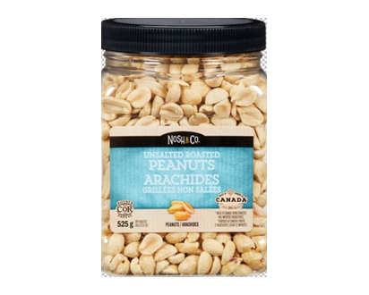 Nosh&Co Unsalted Dry Roasted Peanuts Jar 525 Gr - 80744