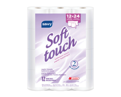 Savvy Home Bthrm Tis 2Ply Dbl Rl 242 Sht 12 Pk - 90107