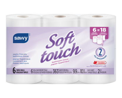Savvy Bathroom Tissue Triple Roll 6 2Ply 6 Pk - 90133