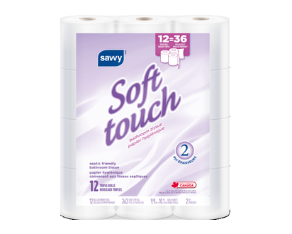 Savvy Bathroom Tissue Triple Roll 12 2Ply 12 Pk - 90135
