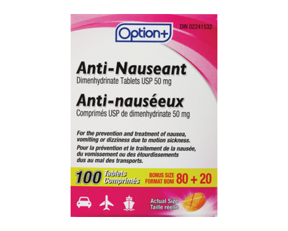 Option+ Anti Nausea 50Mg 100 Pk - 00489